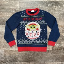 Star Wars Jumping Beans Grogu Kids Christmas Sweater 7 Mandalorian Baby Yoda