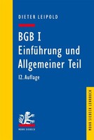 BGB I: EinfüHrung Und Allgemeiner Teil, Dieter Leipold