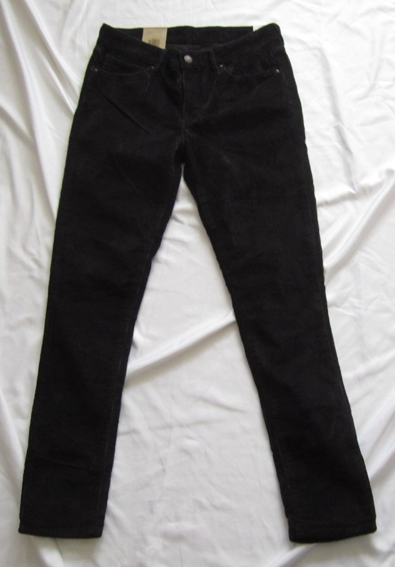 New Women Levis 711 Skinny Corduroy Black Pants Sz 30x30 (WP302) thumbnail 2