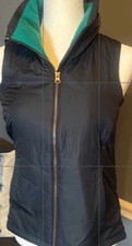 Columbia Women s Fleece Lined Vest Navy Blue /jade Green Size XS NWOT