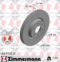 2X Zimmermann Bremsscheibe Vorderachse U.A. FüR MERCEDES-BENZ, Nissan