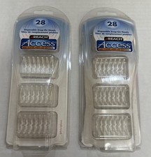 2 Pack Reach Access Daily Flosser 28 Disposable Snap-On Floss Heads NEW