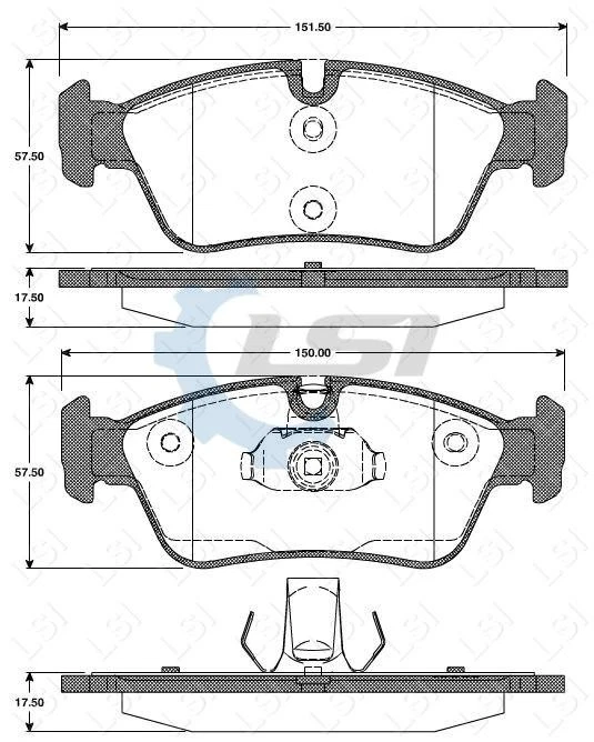Pastilhas de freio dianteiras Bendix + sensor e rotores de disco para BMW 328i 328ci E46 98-06 - Imagem 3 de 4