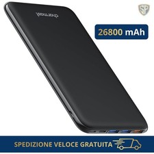 Power Bank 26800mAh, Caricatore Portatile USB C Powerbank Batteria Ultrasottile