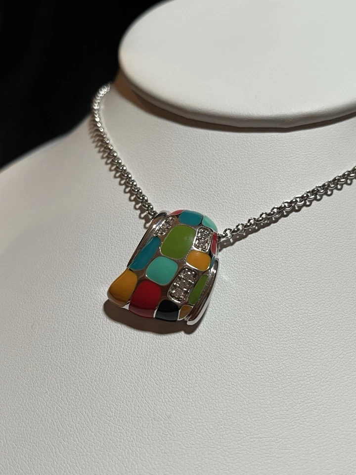 Colgante Belle Etoile Spectrum Mid Century Mod plata de ley y esmalte Foto 3 de 4