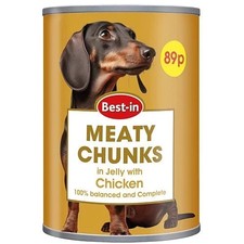 Bestin Meaty Chunck Dog Food Chicken in Jelly Pack of 12x400g 3.12 per kilo