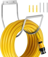Metal Garden Hose Hanger Wall Mounted Water Hose Holder Hose Reel for Outside Ya