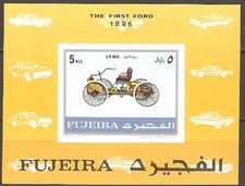 Fujeira 1971 Oldtimer Auto The First Ford Block 39 ungezähnt postfrisch