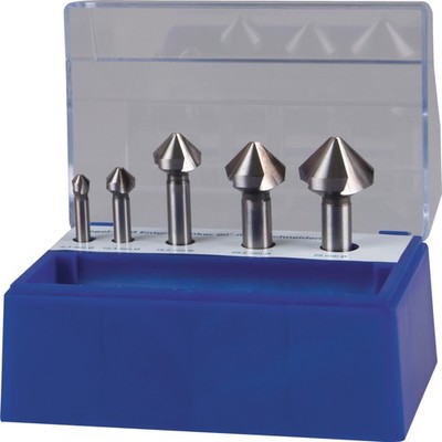 Kegelsenker-Satz DIN 335 C 90 ° 6,3-25 mm 5-teilig Kunststoffbox TECWERK