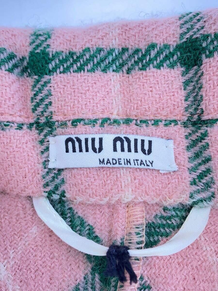 ALTRA MIU altro cappotto lungo 36 lana rosa check AMM1 2020