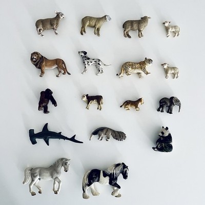 Lot x17 Figures Animals Schleich official genuine Zoo dog lion tiger horse panda