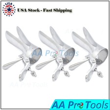 3 Pcs Cusco Vaginal Speculum Size Small Ob/Gynecology Surgical Instruments