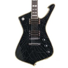 Ibanez Paul Stanley Ps3cm Signature Guitar Black Acrylic Cracked Mirror