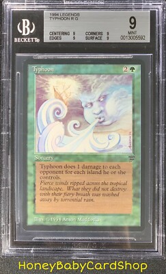 MTG Legends 1994 Typhoon BGS 9.0Q (Quad) Mint Old School 93/94 | eBay