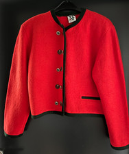 Damen Trachten Janker/Jacke Rot grün ca. Gr. 40 v. Münchner Strickmoden
