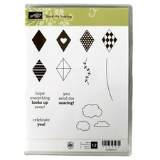 Stampin Up Cling Stamp Send Me Soaring Set Stampin' Up! Craft Scrapbook in Case