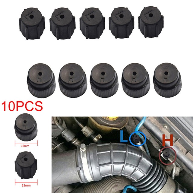 AC Charging Port Service Cap R134a 13mm+16mm High Low Side Caps A/C