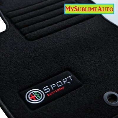 Tapis Sol Alfa Roméo Giulietta De 2010 A 2013 Edition Logo Velours Sport Brodé