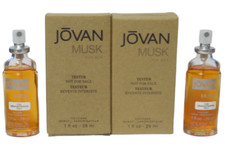 Lot of 2 Jovan Musk by Coty COLOGNE Spray 1 oz 29 ml as Pictured Travel Handy