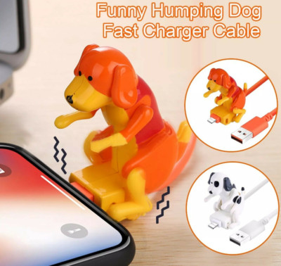 Portable Stray Dog Charging Cable, Funny Hump Dog Fast Charger Cable for iPhone 