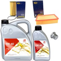 MotoröL Filter Set 5W-40 6 Liter + ÖLablassschraube FüR Vw Golf Vi Passat 2.0