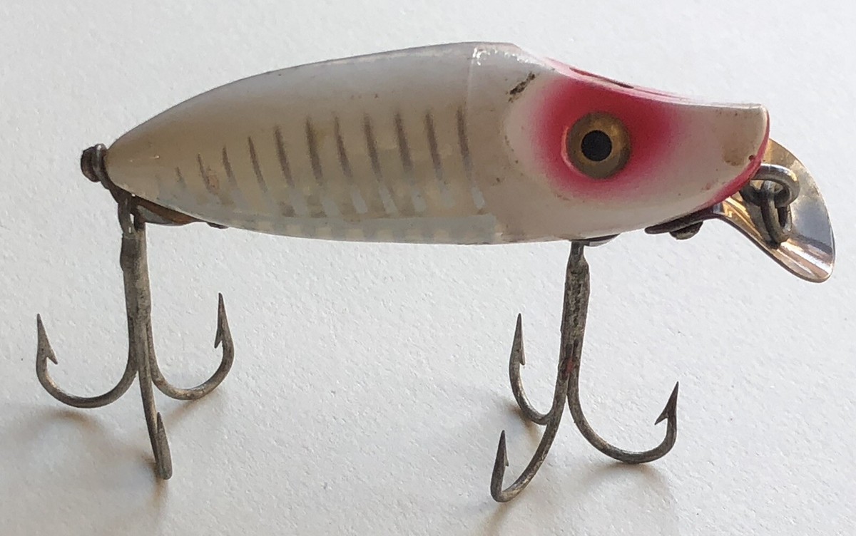 Plongeur à fantômes Heddon River Runt 9112XS vintage 1937-46 blanc