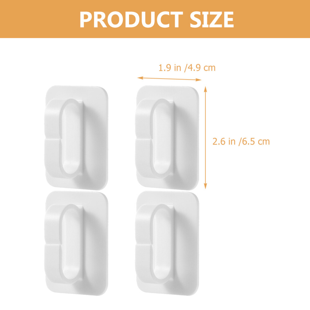 12 Pcs White The Hips Ring Opening Hook Adhesive Clothes Hooks eBay