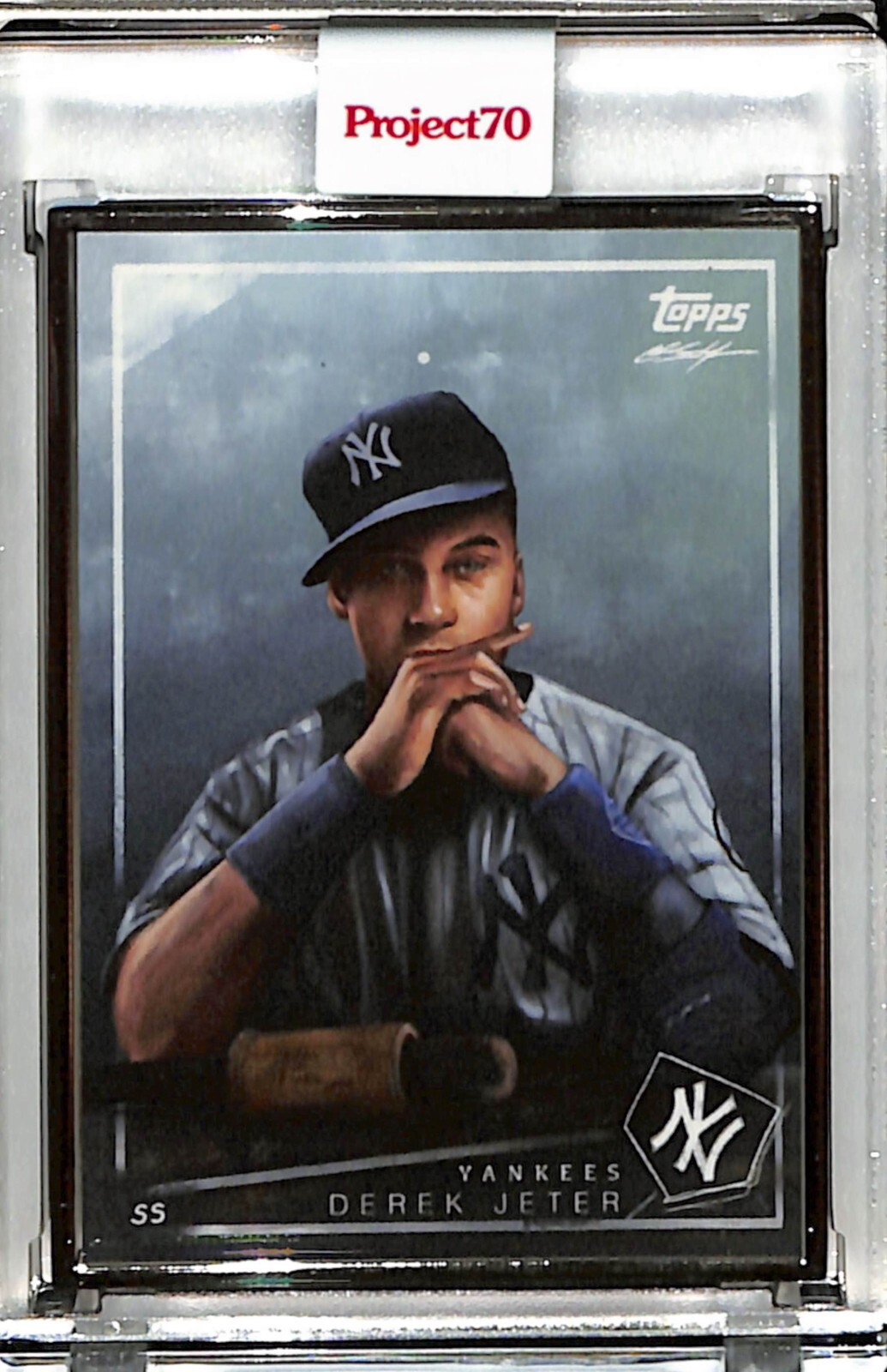 2021 TOPPS PROJECT 70 #540 DEREK JETER BY CHUCK STYLES P70 AP SILVER FRAME 03/51