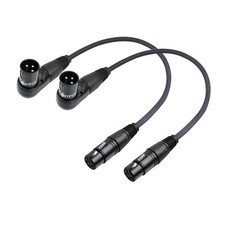 Right Angle XLR Cable Adjustable-Angle Male XLR to Straight Female XLR Microp...