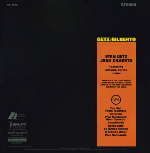 ANALOGUE PRODUCTIONS AP-8545-45 STAN GETZ GETZ/GILBERTO 2LP SET 45RPM 180g - Bild 3 von 6