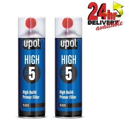 U-Pol HIGH5 1K gebrauchsfertig SCHWARZ hochgebaute Lackgrundierung 450ml 2 Dosen UPol