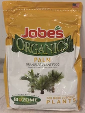 Jobe's Organics Granules 4-2-4 Palm Plant Food Enhanced w/ Biozome 8 Lbs - 09136