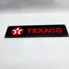 Texaco Gasoline - Vintage Porcelain Sign - Service Station 