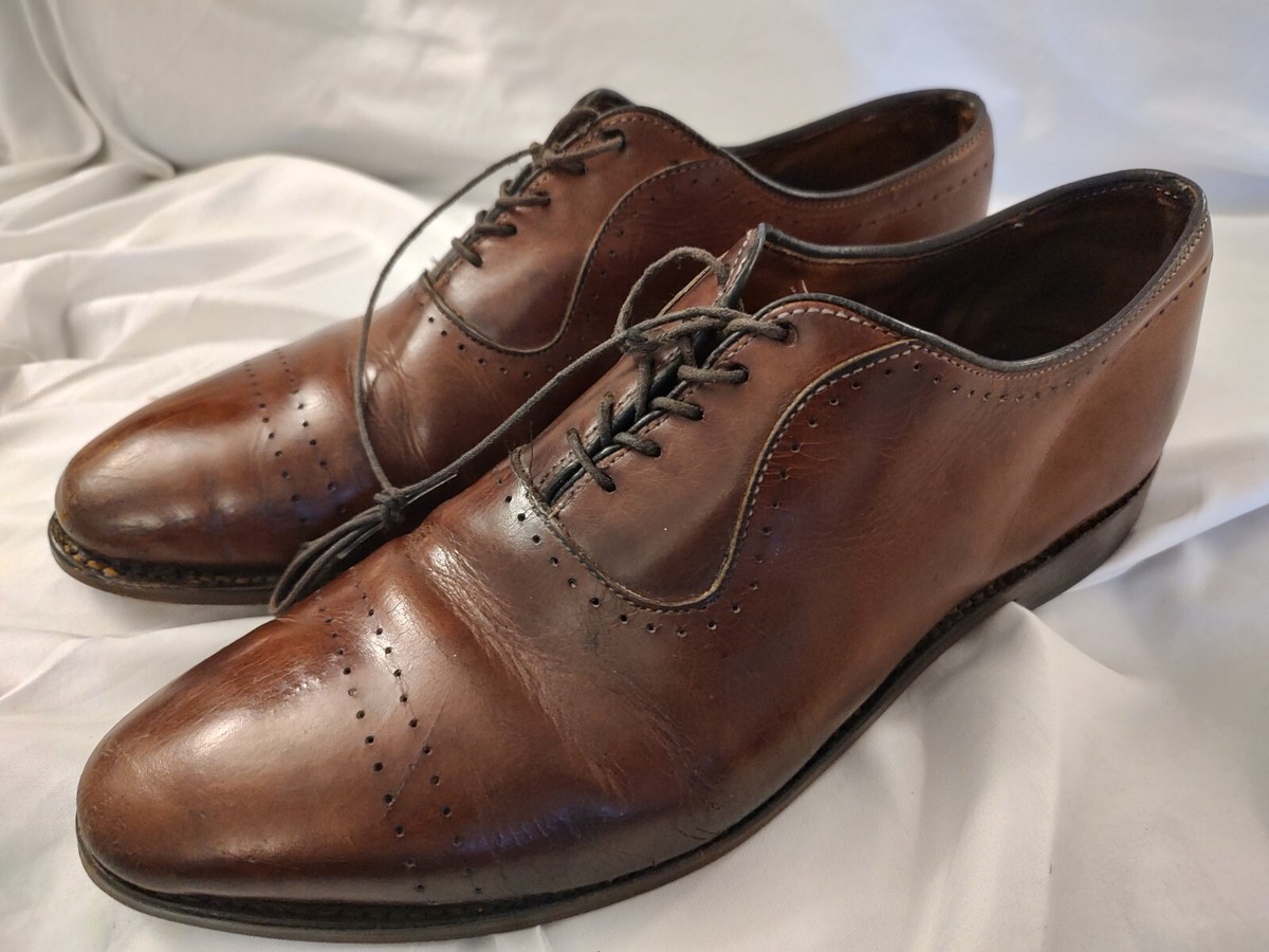 Allen Edmonds Vernon Oxfords Allen Edmonds Mens 10.5 Brown Leather Vernon Cap Toe Oxford  main image 2