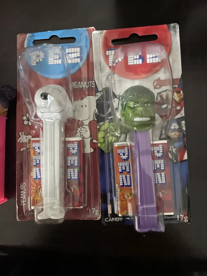 PEZ Surtido Snoopy Peanuts Y Hulk PEZ todavía en Paquete Bratz Hello Kitty Troll Foto 4 de 4
