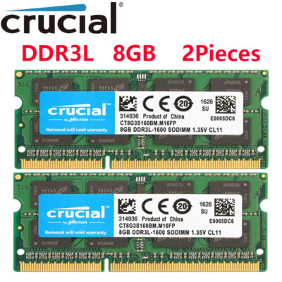 #ad #ad Crucial DDR3L 1600MHz 16GB 2 x 8GB SODIMM RAM PC3L 12800 2Rx8 Laptop Memory $44.00