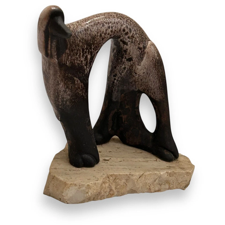 Maigon DAGA Afghan Hound Statue Signed Studio Pottery Art Sculpture VTG 70s Dog - Image 3 of 4