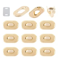 12 Pack Turn Lock Clasp Meal Bag Purse Closure Twist Lock Fasteners for Handbag