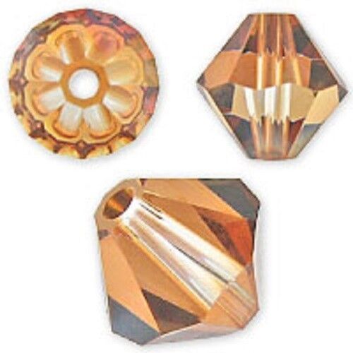 Genuine Swarovski Crystal Bicone Crystal Copper Color. 3mm. Approx.144 PCS. 5328 - Afbeelding 1 van 1