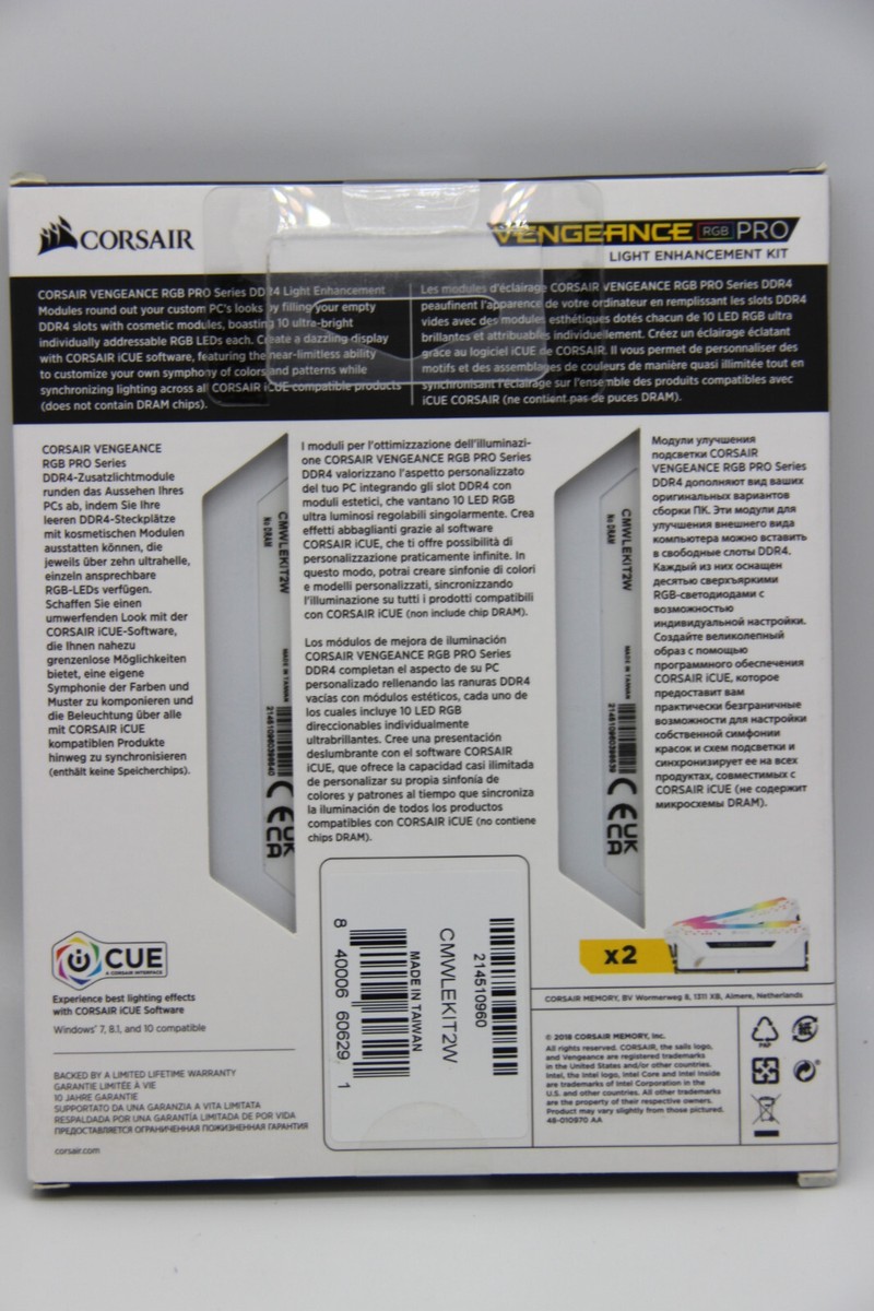 Corsair Vengeance RGB Pro Light Enhancement Kit White