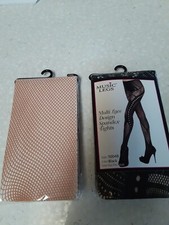 Two Brand New Pairs Spandex Pantyhose Tights Music Legs Lace One Size