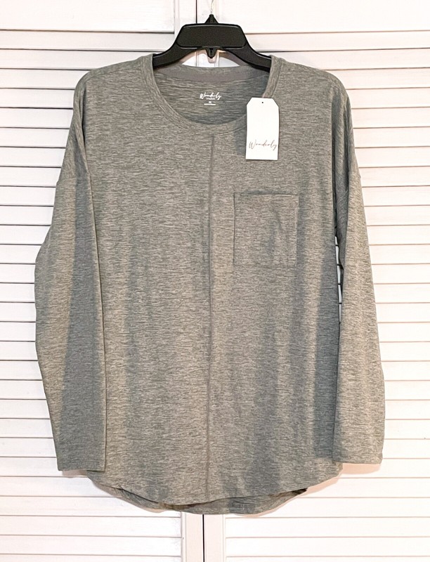 Wonderly Tee - t-shirt - Drop Shoulder - Size Medium - Grey - New with tags