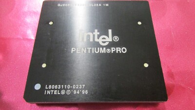 Lot1 Intel Pentium-Pro GJ80521EX200 SL25A 1M Black Fiber CPU Processor Gold Pins