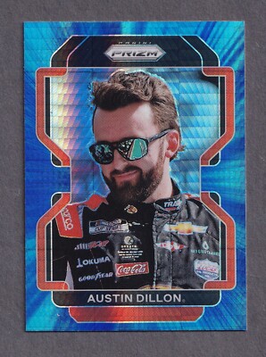 2022 Panini Prizm Prizms Hyper Blue/Carolina Blue #80 Austin Dillon NMMT 00813
