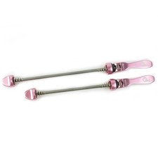 OMNI Racer Quick Release Road Mountain Bicycle Wheel Skewers Stainless: PINK
