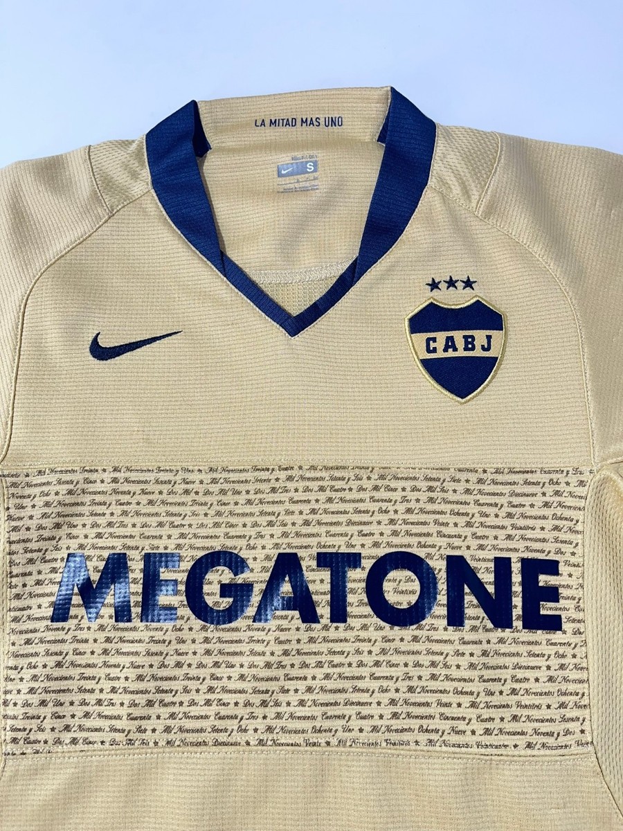 BOCA JUNIORS away NIKE dorada 2008 size S | eBay