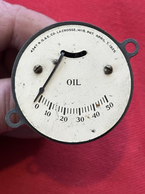 #ad #ad 1927 CHRYSLER MODEL 60 OIL PRESSURE GAUGE 0 50 PSI PATENT APRIL 7 1925 OLD USA $45.00