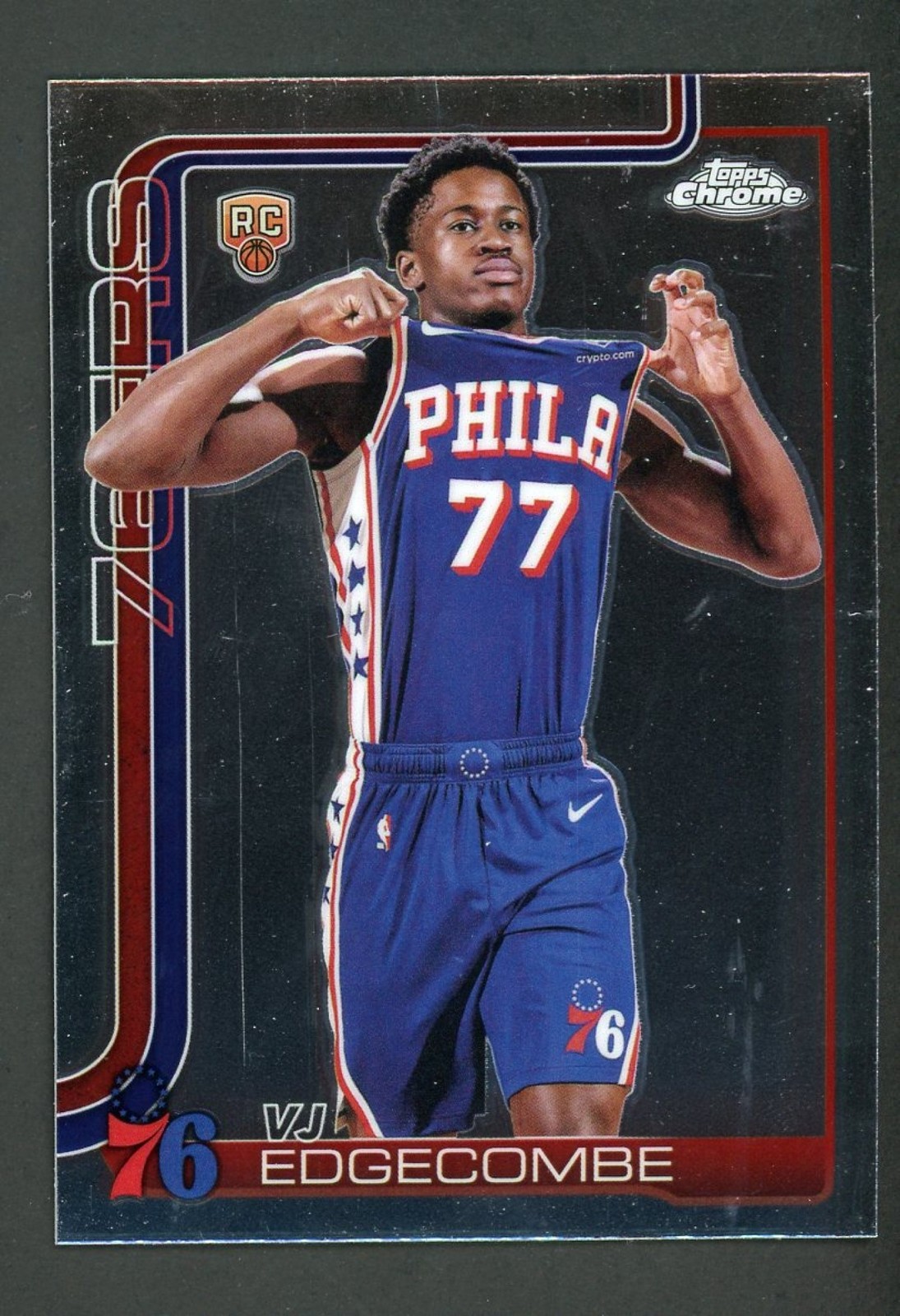 2025-26 Topps Chrome VJ Edgecombe Image Variation RC SSP #253 76ers