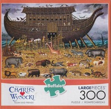 Charles Wysocki 300 Pc Buffalo Games Jigsaw Noah and Friends Complete