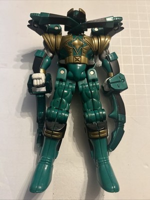 2002 Power Rangers Ninja Storm Green Morph Spider 7'' Bandai Action Figure